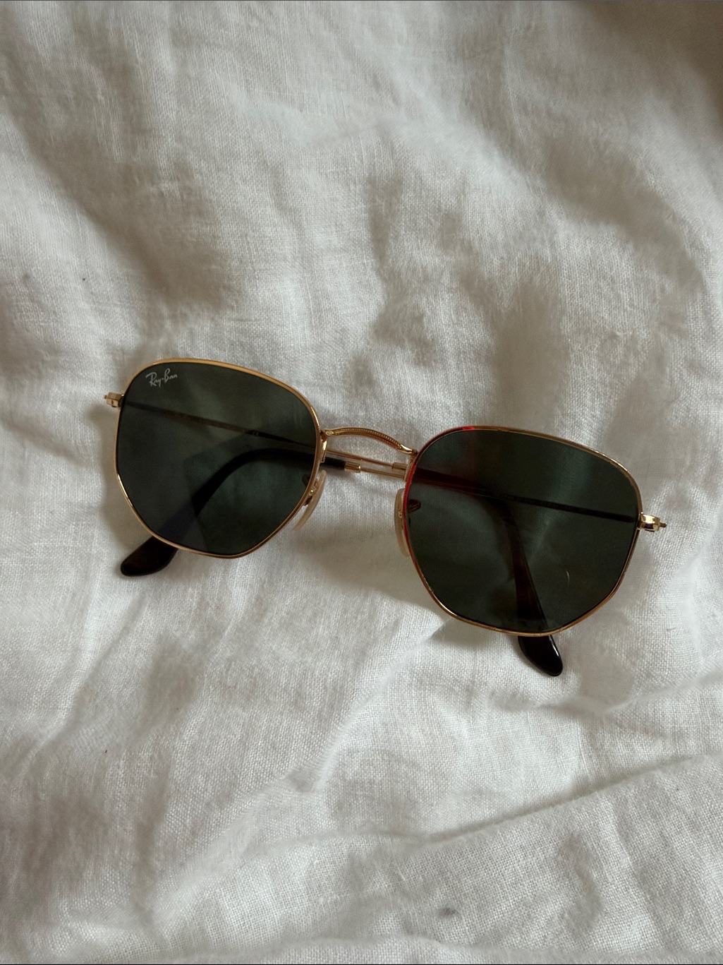 Ray-Ban Gold Frame Wire Sunglasses